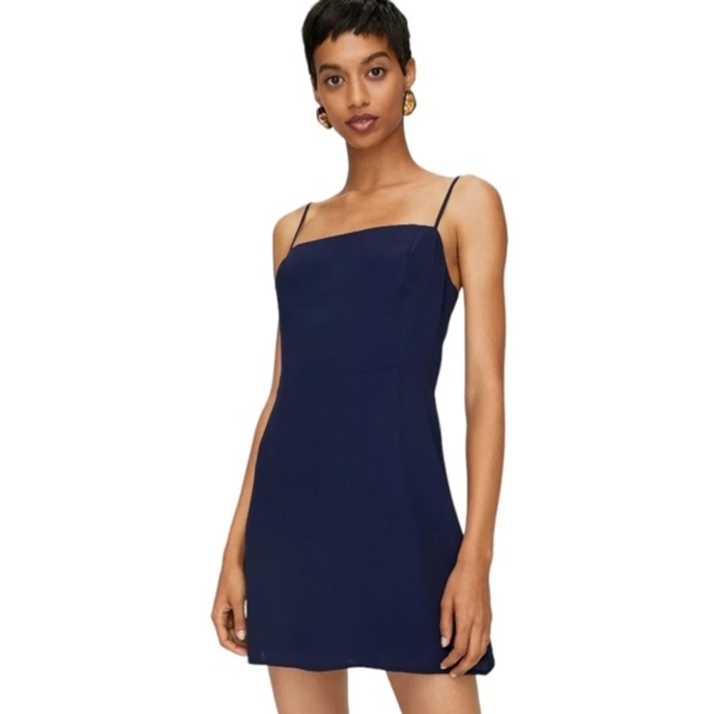 2/30$ Sunday Best Blue Spaghetti Strap Slip Mini Dress